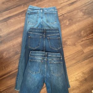 Bundle of 3 Gap29R true skinny blue jeans excellent used